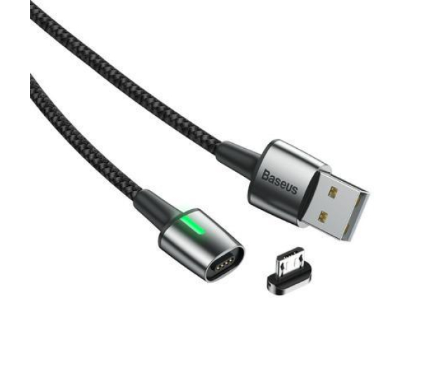 BASEUS magnetyczny USB-microUSB Zinc 1,5 A 2 m czarny CAMXC-B01 - 1379473 - zdjęcie